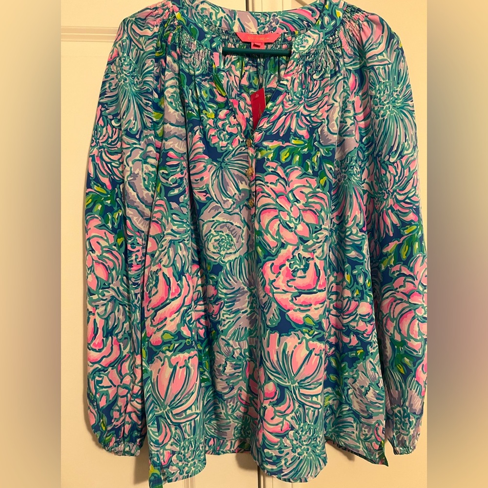 NWT Lilly Pulitzer Elsa Top In Full Bloom